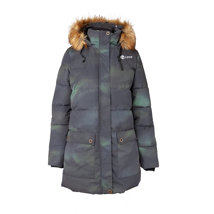 padded coat with fur hood-1